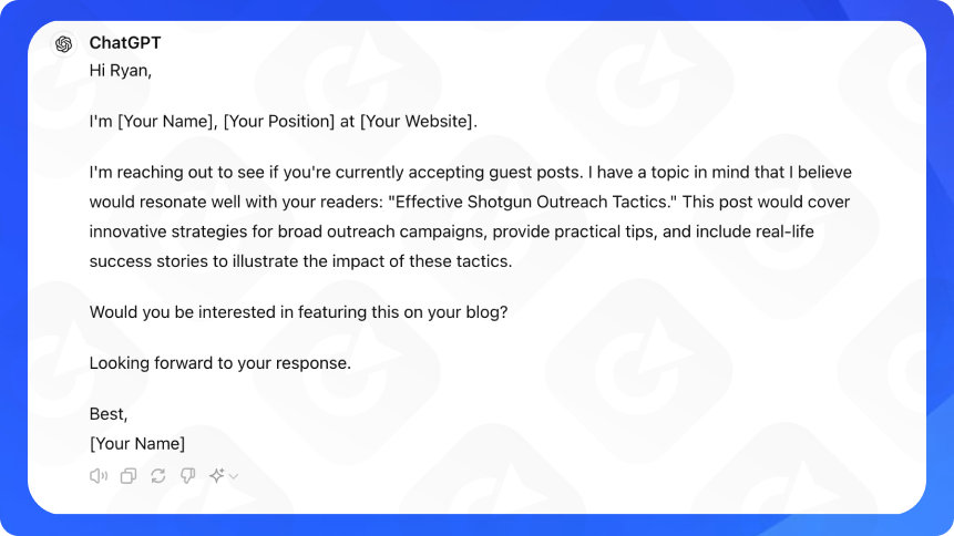 Prompt to improve a guest post email pitch